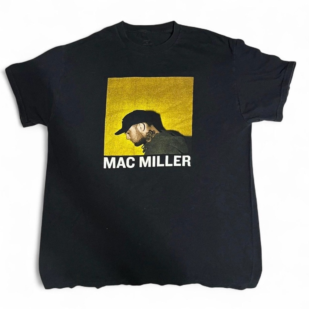 Mac Miller Black and Yellow Graphic Tee